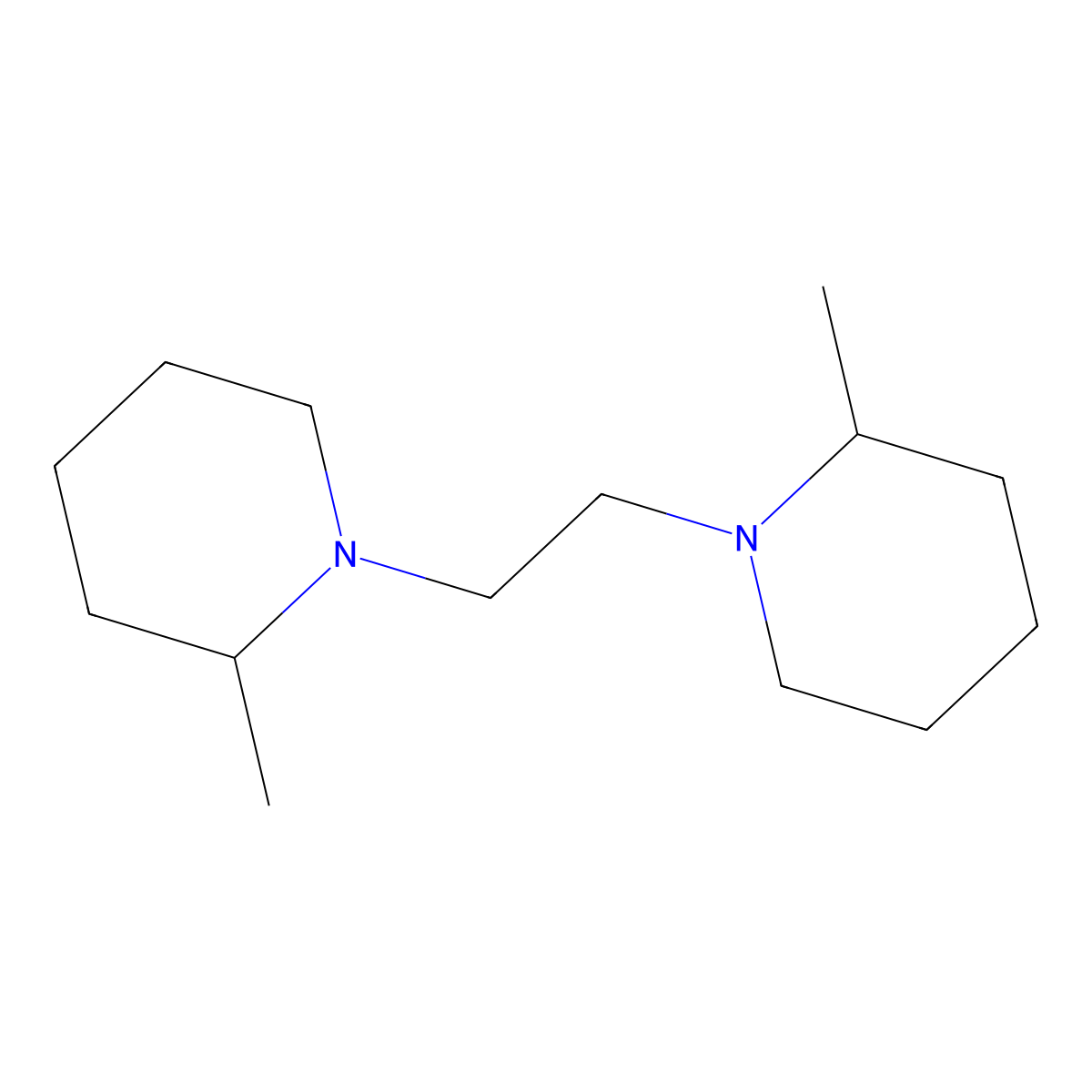 1,2-Bis(2-methylpiperid-1-yl)ethane molecular structure, CAS 793631-68-2