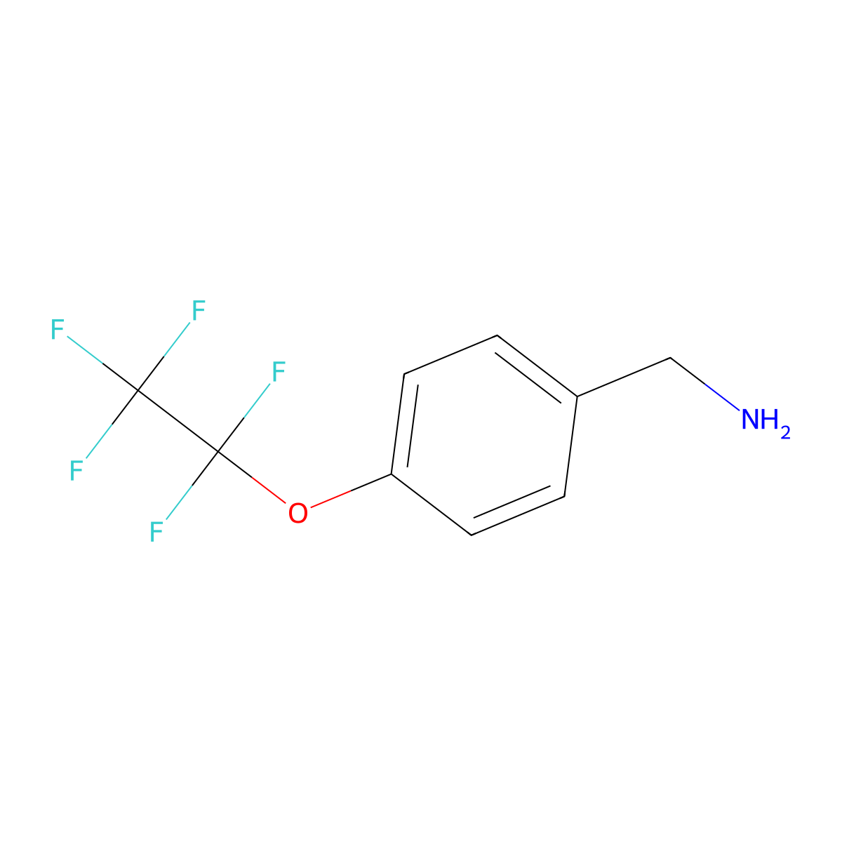 1-[4-(1,1,2,2,2-Pentafluoroethoxy)phenyl]methanamine molecular structure, CAS 793633-48-4