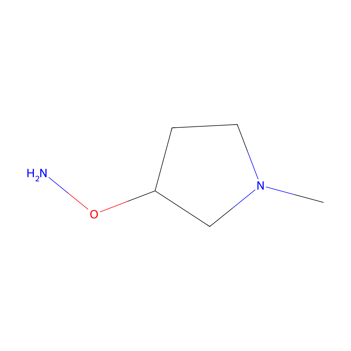 O-(1-methylpyrrolidin-3-yl)hydroxylamine molecular structure, CAS 793642-23-6