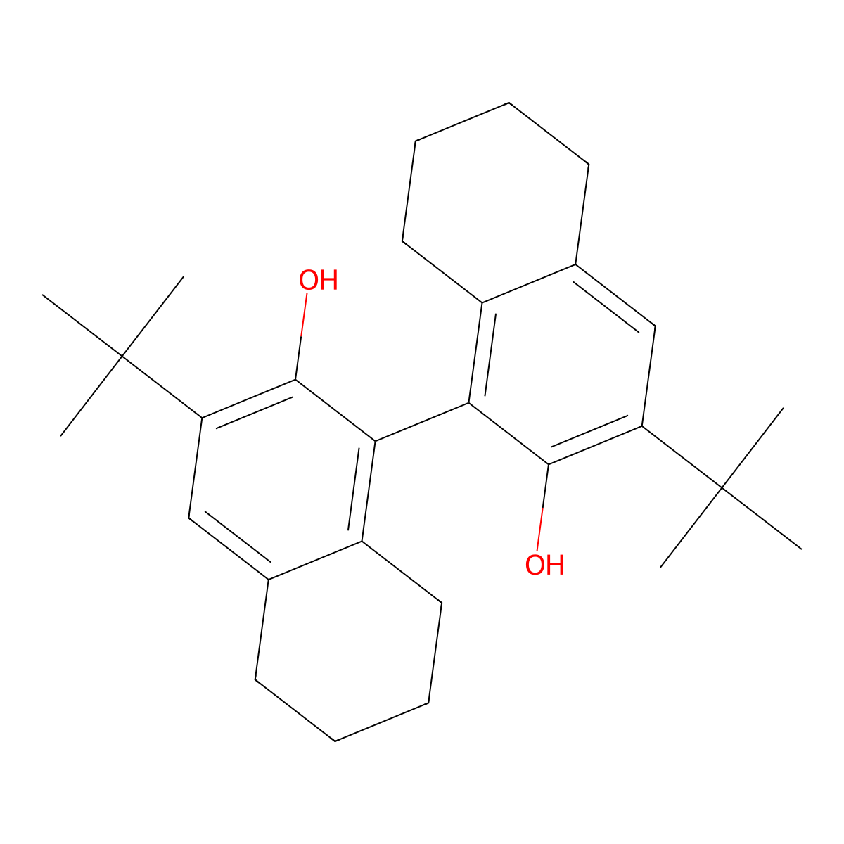 (R)-3,3'-Di-tert-butyl-5,5',6,6',7,7',8,8'-octahydro-[1,1'-binaphthalene]-2,2'-diol molecular structure, CAS 793658-48-7