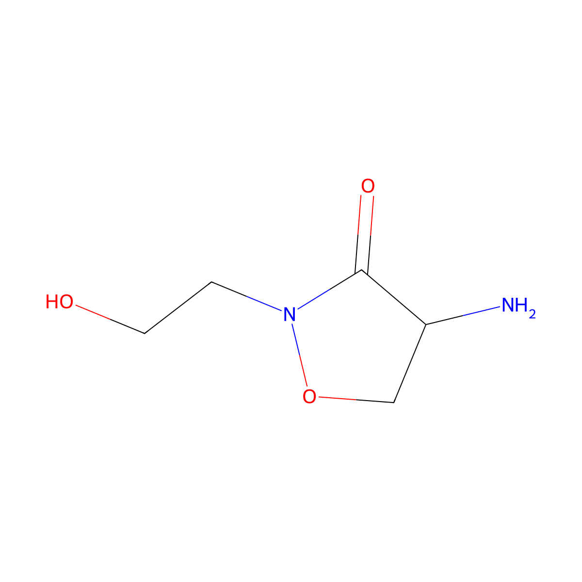 4-Amino-2-(2-hydroxyethyl)-1,2-oxazolidin-3-one molecular structure, CAS 793664-64-9
