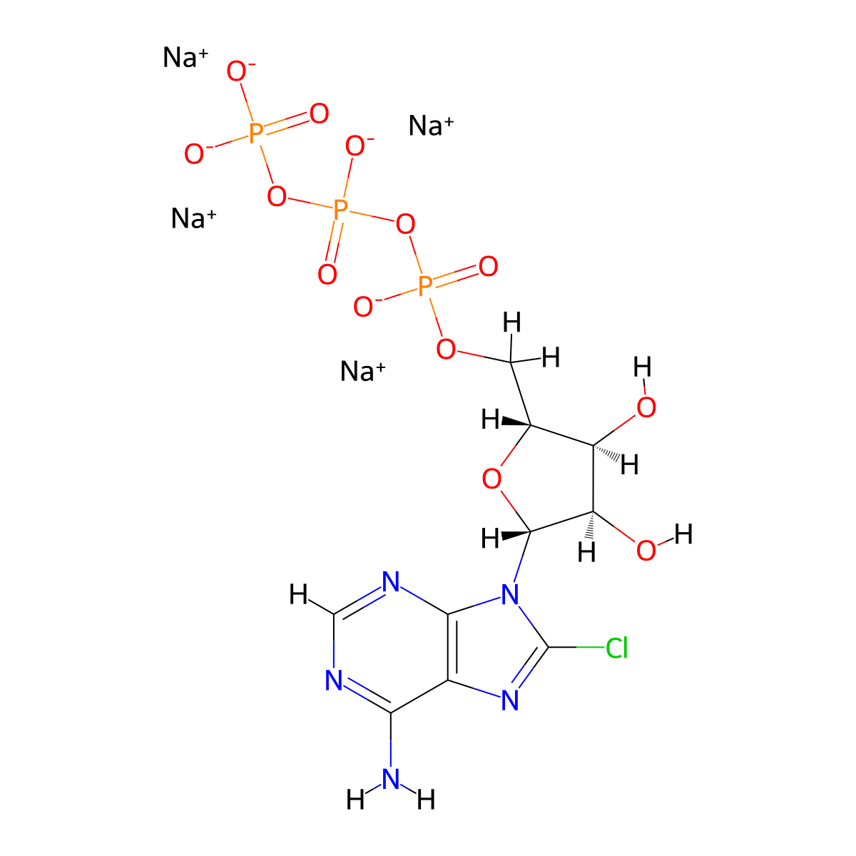 8-Chloroadenosine-5'-triphosphate (sodium salt) molecular structure, CAS 793671-47-3