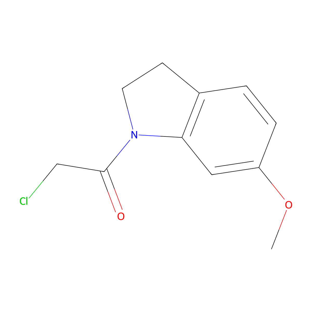 2-Chloro-1-(6-methoxyindolin-1-yl)ethanone molecular structure, CAS 793672-17-0