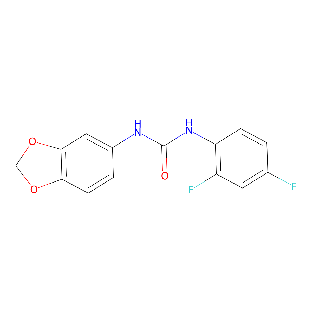 1-(1,3-Benzodioxol-5-yl)-3-(2,4-difluorophenyl)urea molecular structure, CAS 793678-38-3