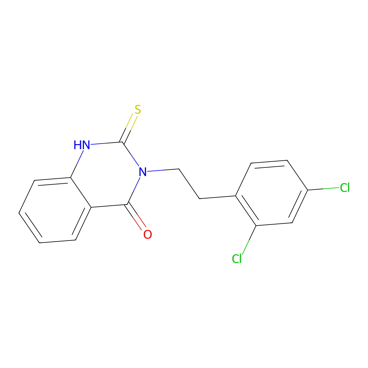 3-[2-(2,4-Dichlorophenyl)ethyl]-2-sulfanyl-3,4-dihydroquinazolin-4-one molecular structure, CAS 793678-89-4