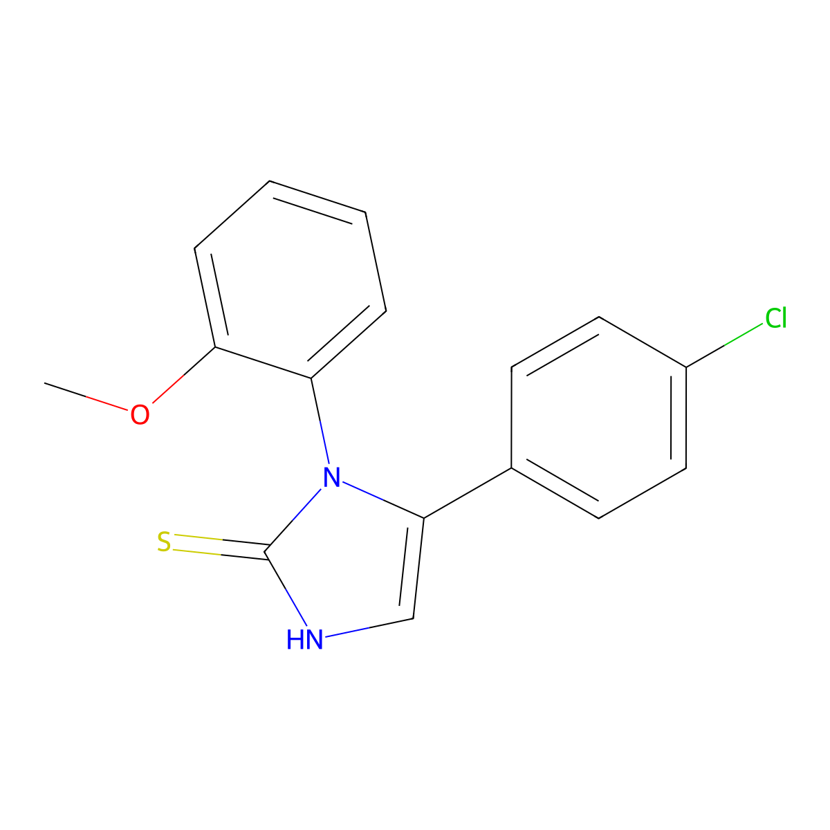 5-(4-chlorophenyl)-1-(2-methoxyphenyl)-1H-imidazole-2-thiol molecular structure, CAS 793678-90-7
