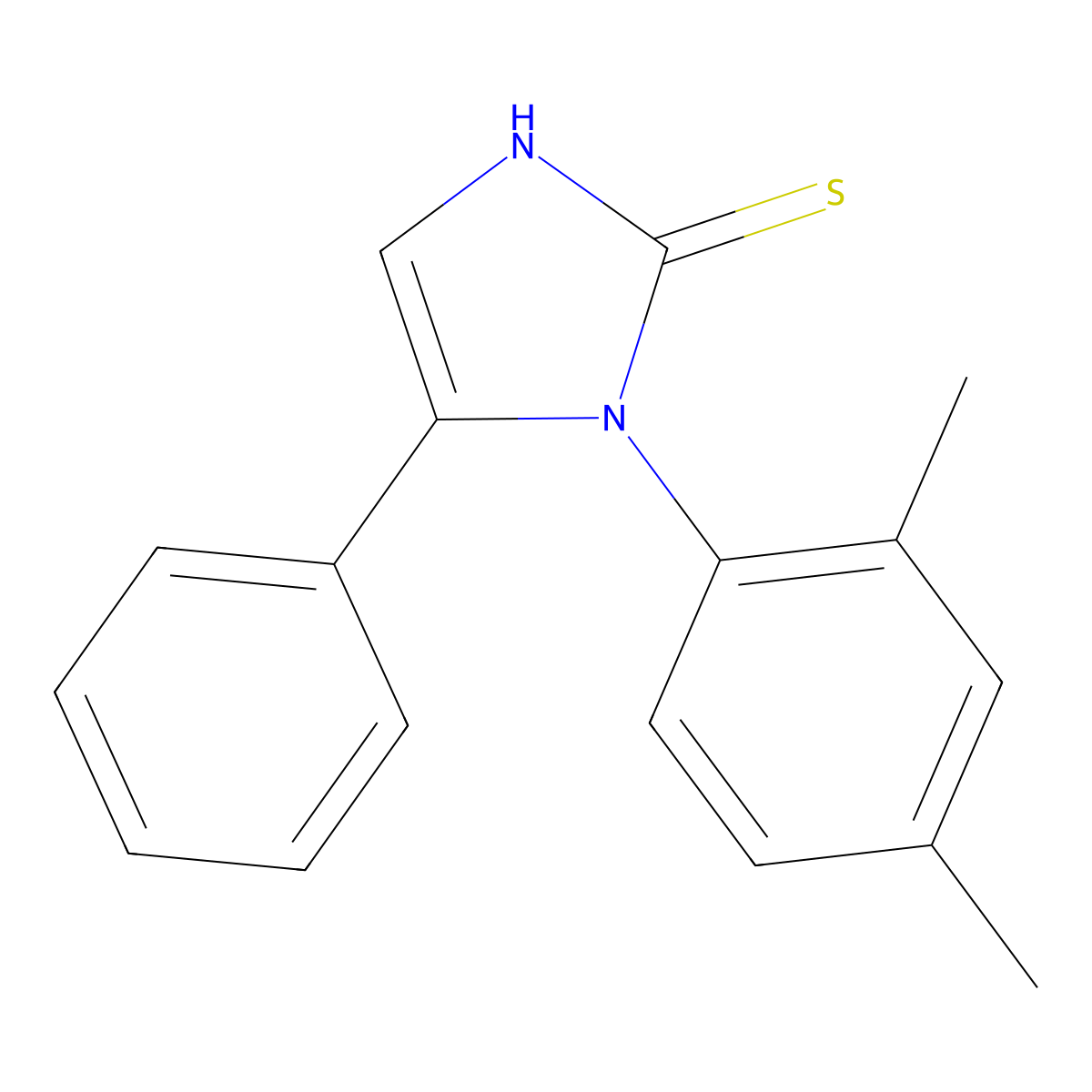 1-(2,4-dimethylphenyl)-5-phenyl-1H-imidazole-2-thiol molecular structure, CAS 793678-93-0