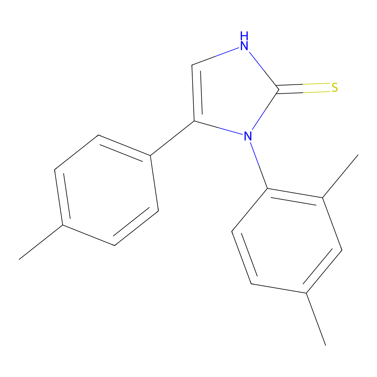 1-(2,4-dimethylphenyl)-5-(4-methylphenyl)-1H-imidazole-2-thiol molecular structure, CAS 793678-94-1