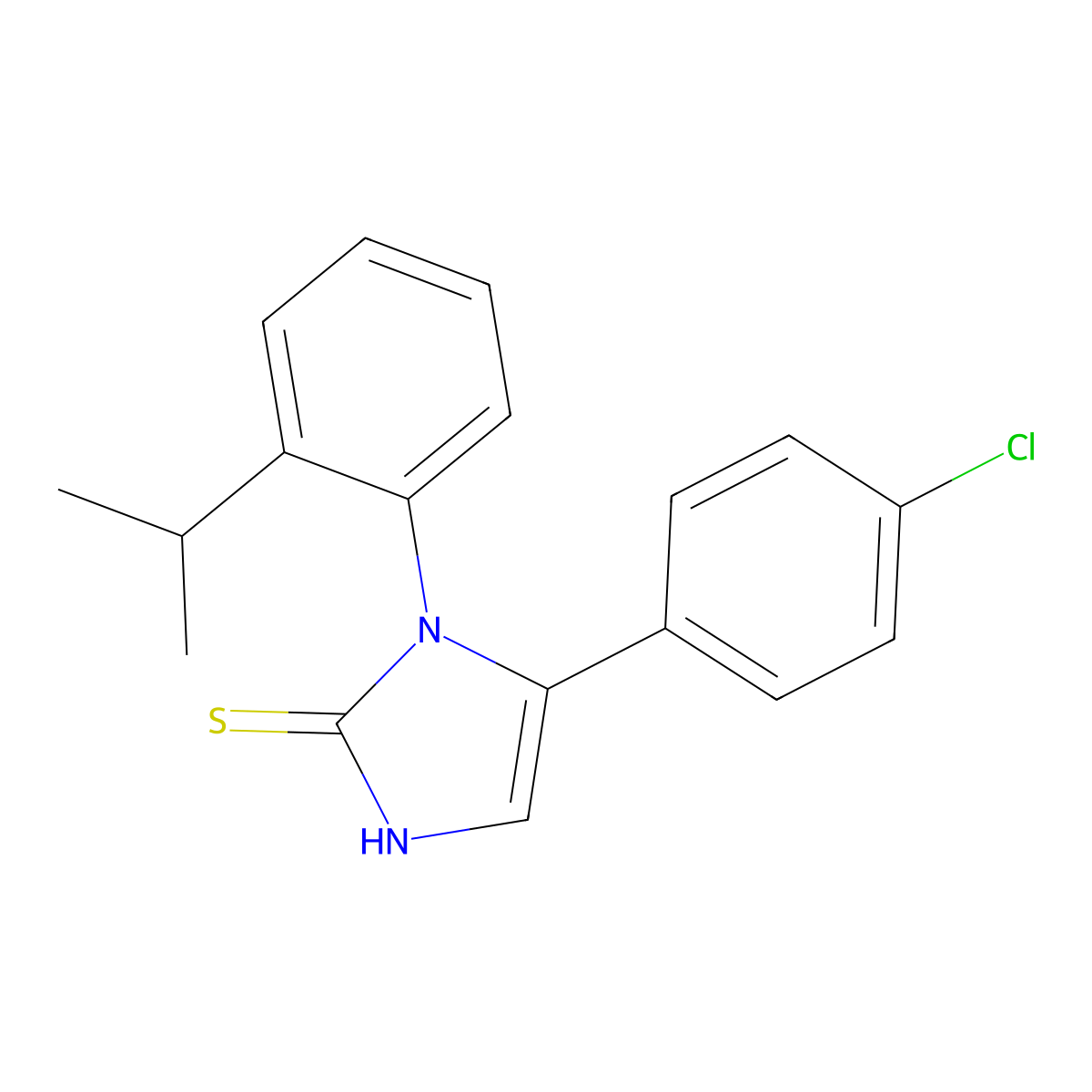 5-(4-chlorophenyl)-1-(2-isopropylphenyl)-1H-imidazole-2-thiol molecular structure, CAS 793678-95-2