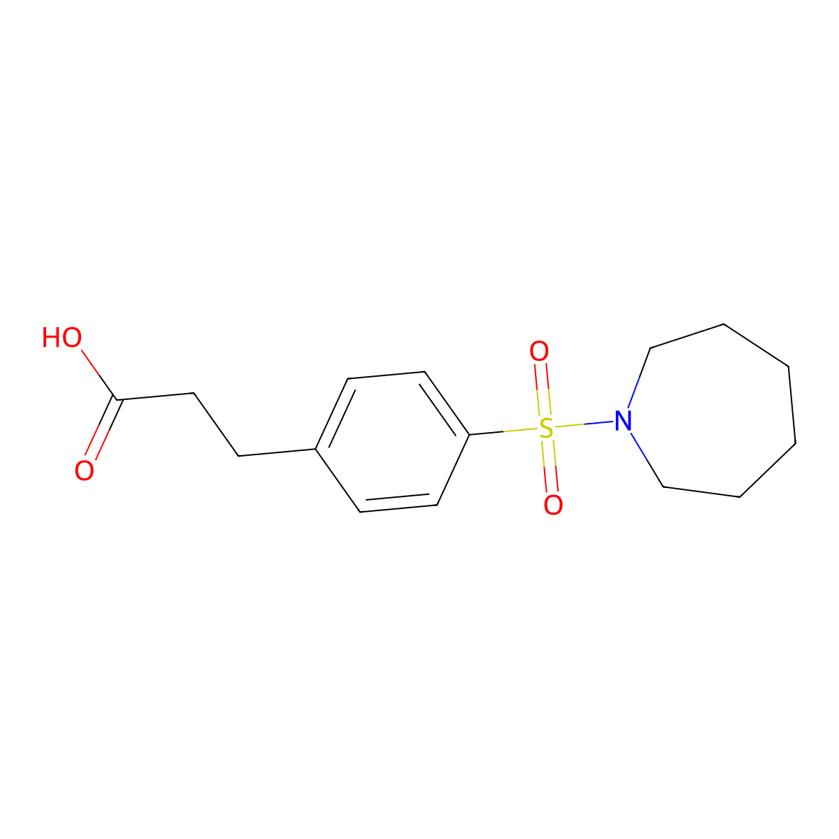 3-[4-(Azepane-1-sulfonyl)phenyl]propanoic acid molecular structure, CAS 793678-96-3