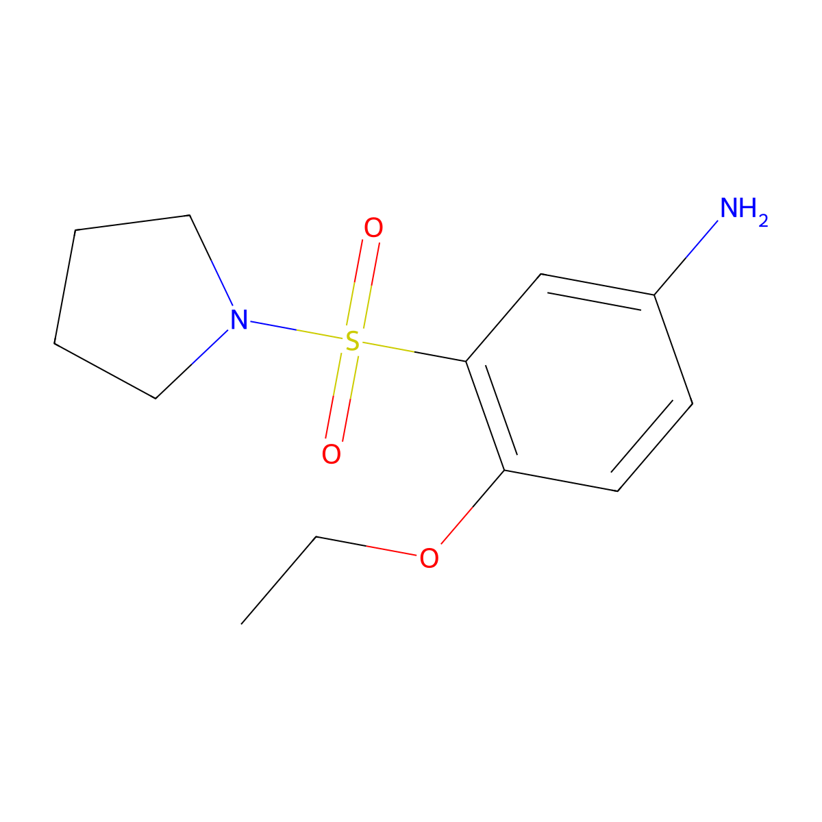 4-Ethoxy-3-(pyrrolidine-1-sulfonyl)aniline molecular structure, CAS 793678-97-4