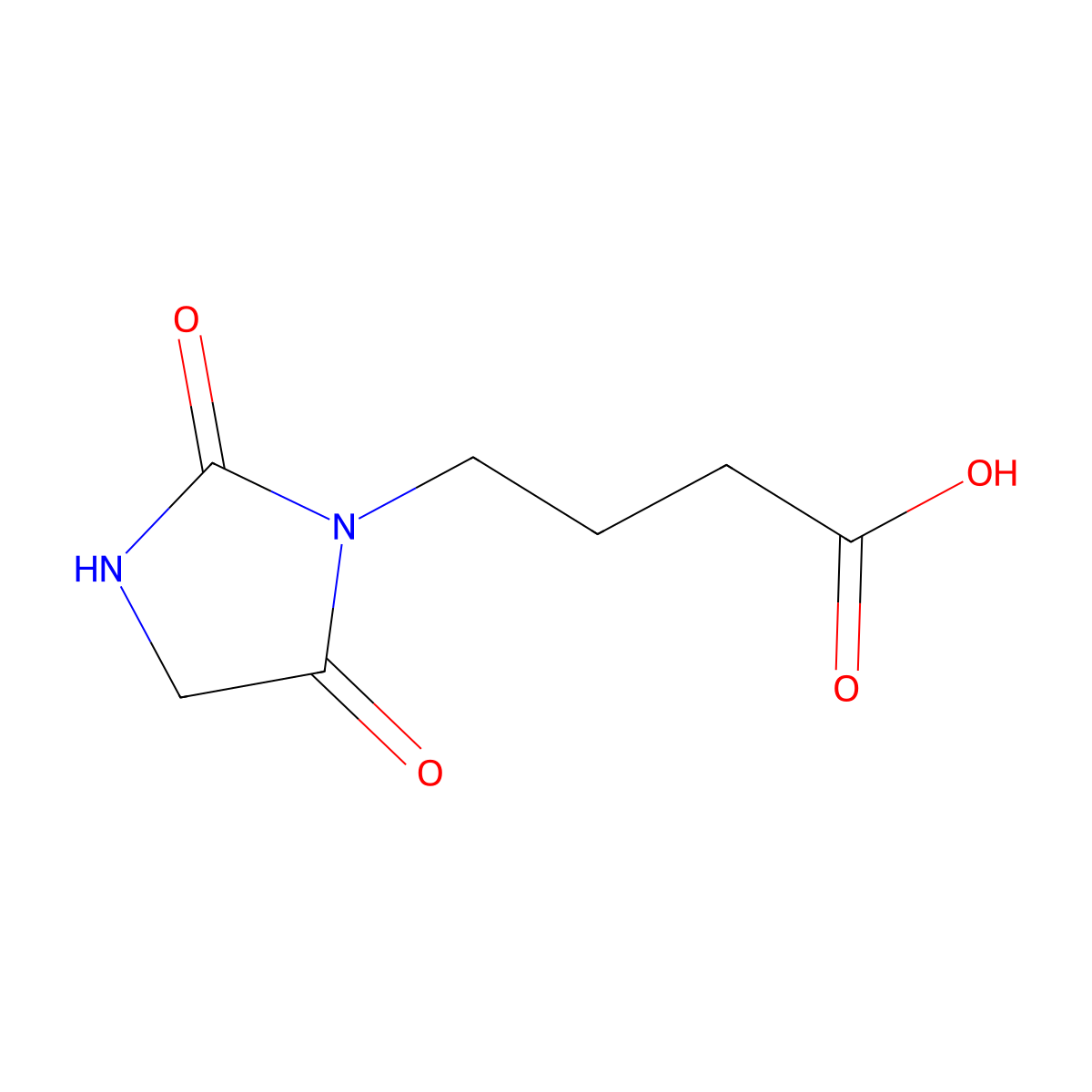 4-(2,5-Dioxo-imidazolidin-1-yl)-butyric acid molecular structure, CAS 793678-99-6