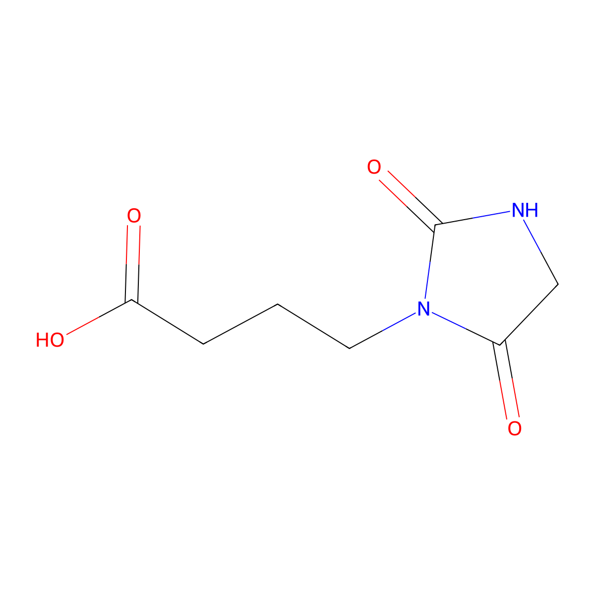 4-(2,5-Dioxo-imidazolidin-1-yl)-butyric acid molecular structure, CAS 793678-99-6