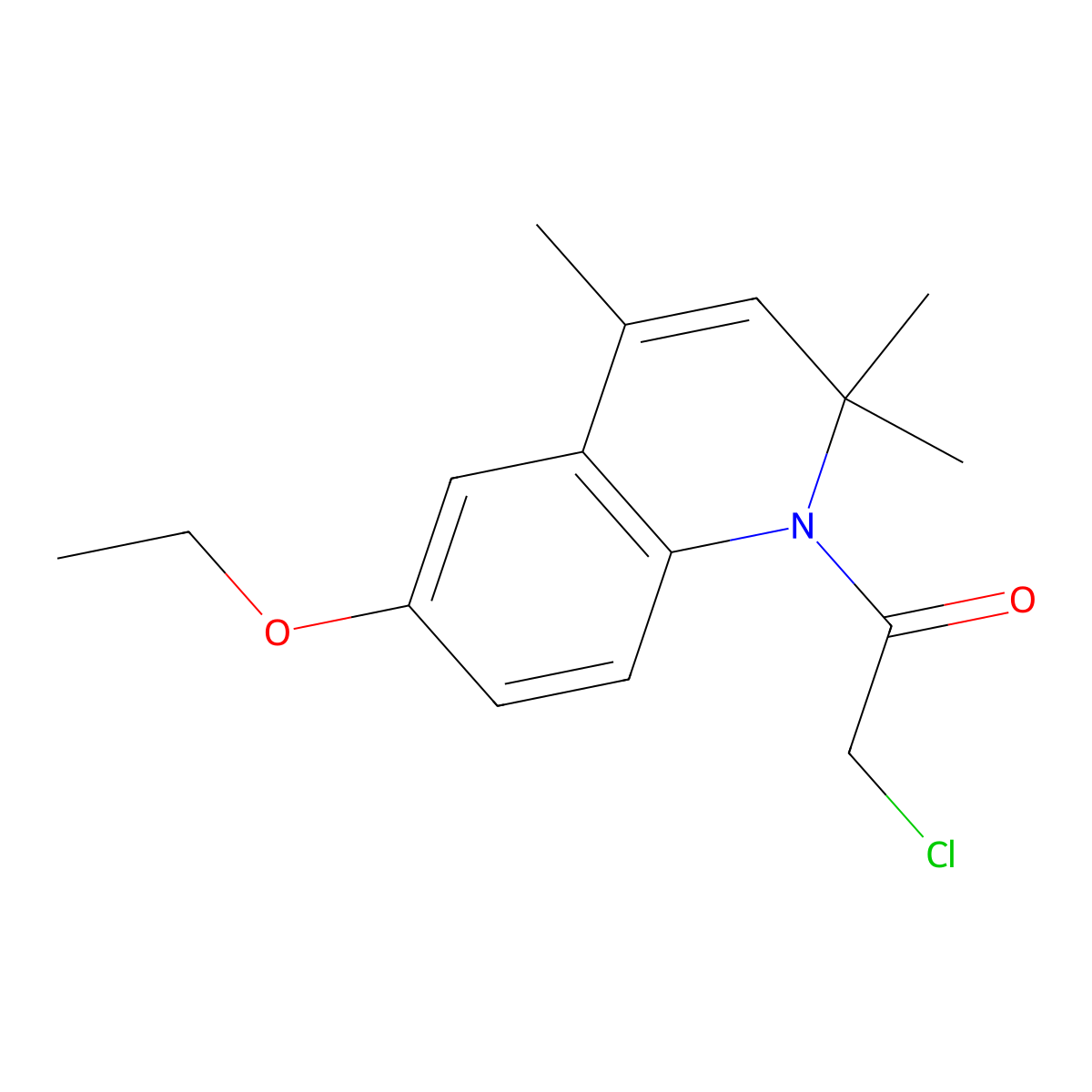 2-Chloro-1-(6-ethoxy-2,2,4-trimethyl-1,2-dihydroquinolin-1-yl)ethan-1-one molecular structure, CAS 793679-05-7