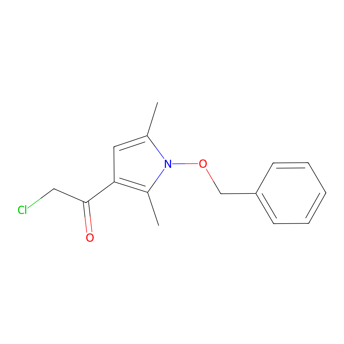 1-[1-(benzyloxy)-2,5-dimethyl-1H-pyrrol-3-yl]-2-chloroethanone molecular structure, CAS 793679-06-8