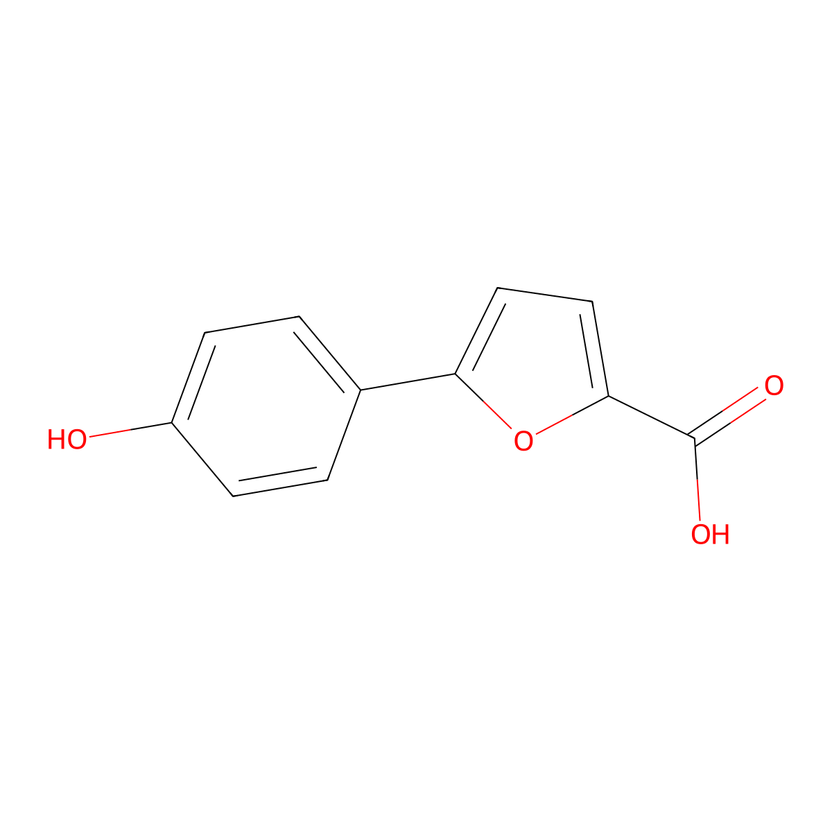 5-(4-Hydroxyphenyl)furan-2-carboxylic acid molecular structure, CAS 793684-81-8