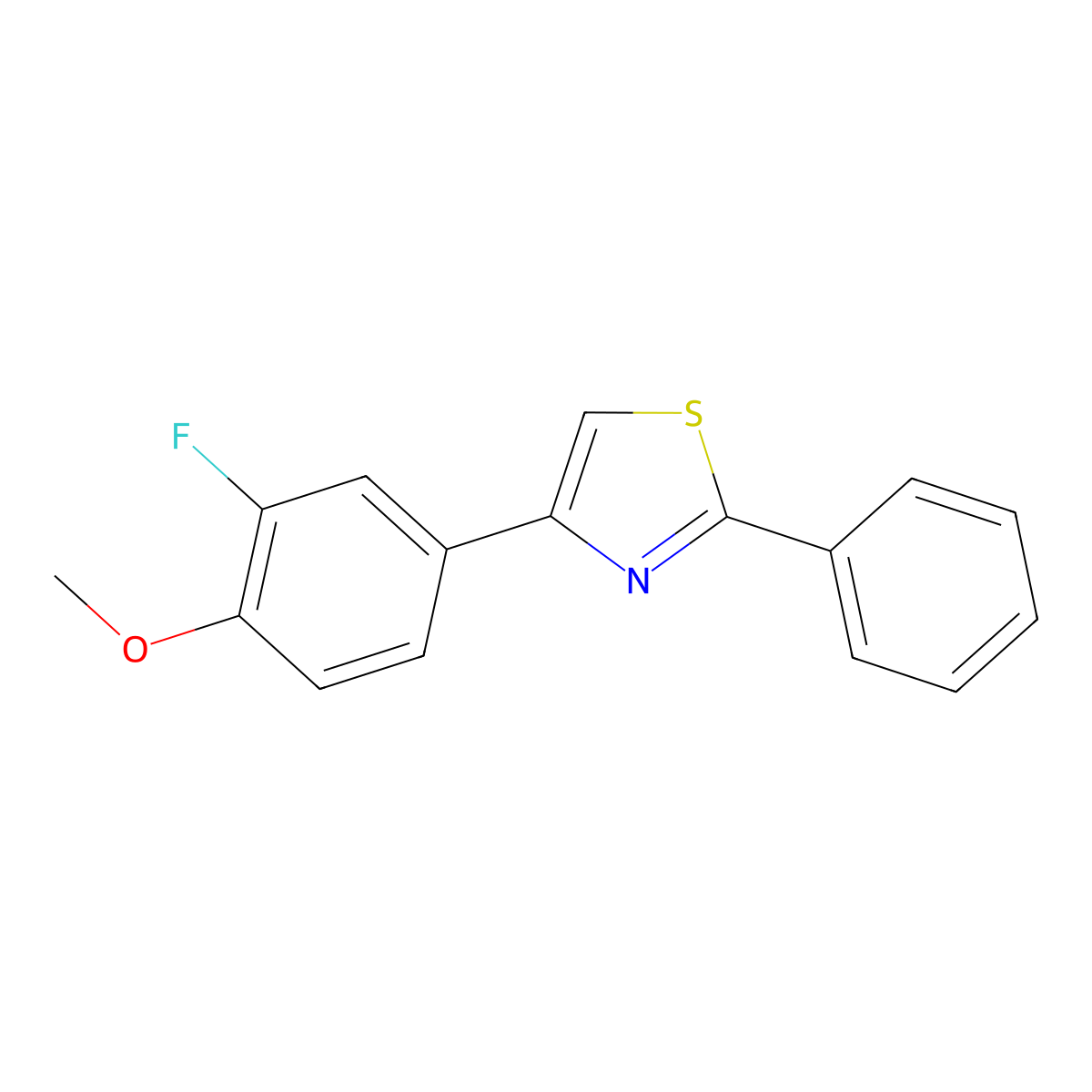 4-(3-Fluoro-4-methoxyphenyl)-2-phenyl-1,3-thiazole molecular structure, CAS 793690-77-4