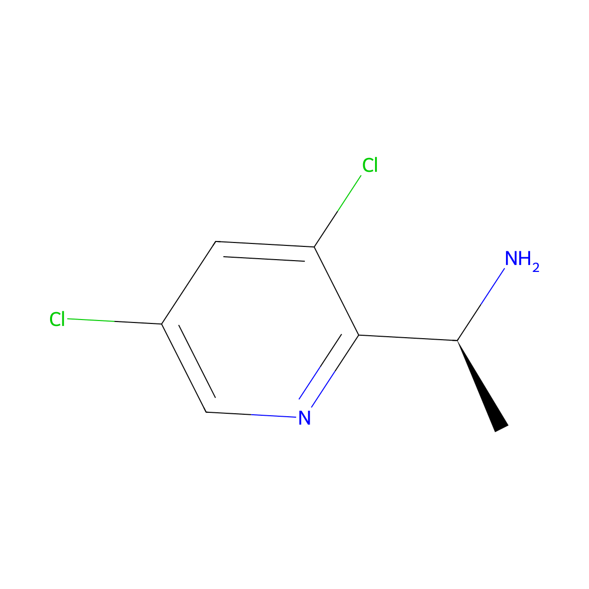 (1S)-1-(3,5-Dichloro(2-pyridyl))ethylamine molecular structure, CAS 793695-17-7