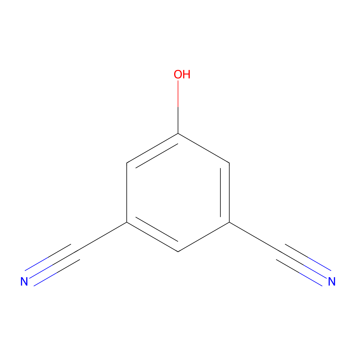 5-Hydroxyisophthalonitrile molecular structure, CAS 79370-78-8