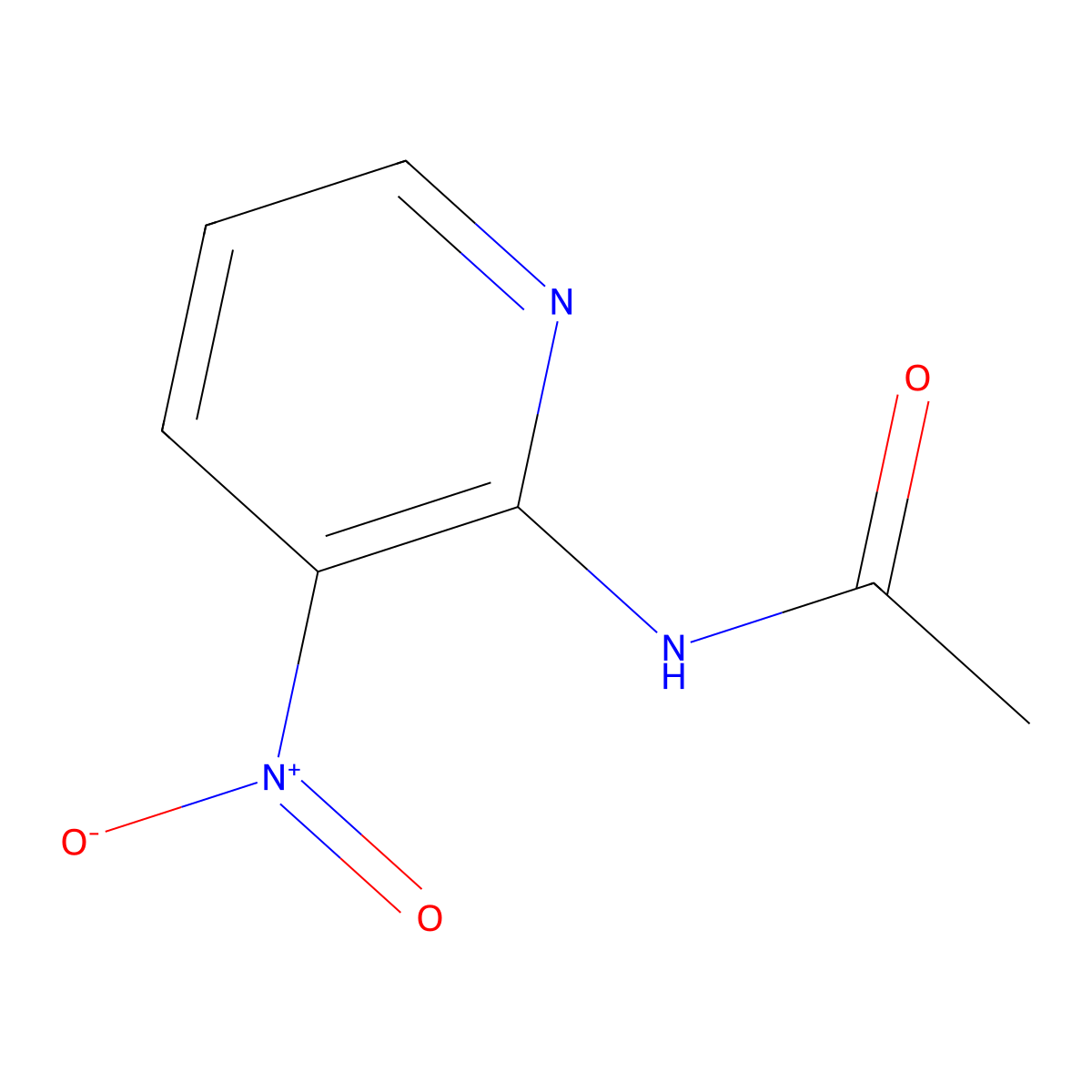 N-(3-nitropyridin-2-yl)acetamide molecular structure, CAS 79371-44-1
