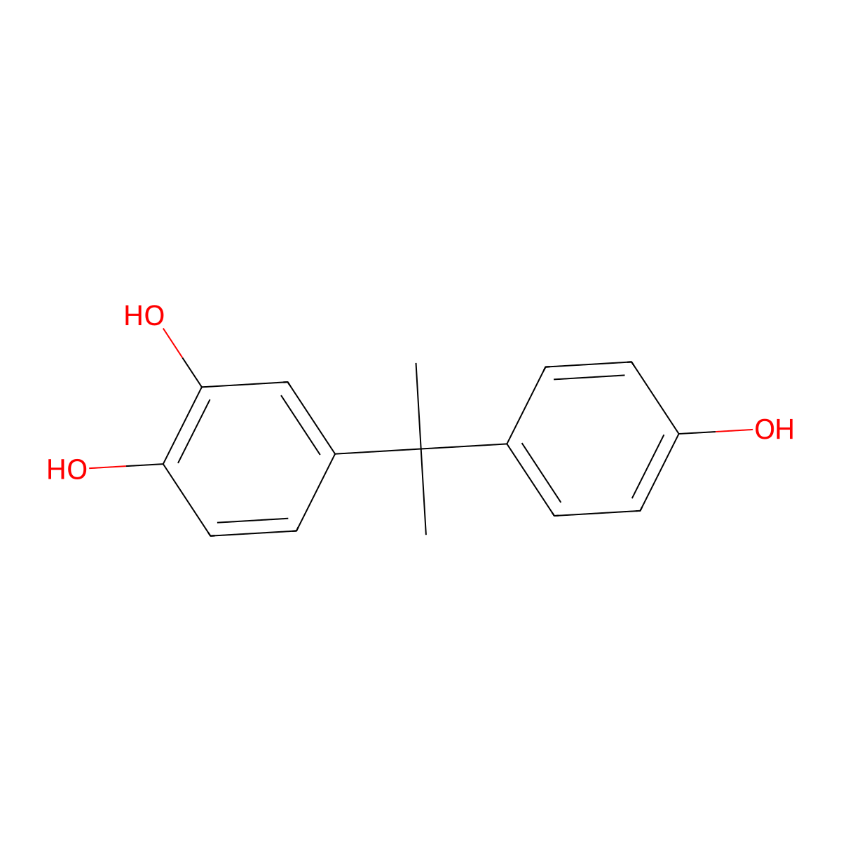 4-(1-(4-Hydroxyphenyl)-1-methylethyl)-1,2-benzenediol molecular structure, CAS 79371-66-7