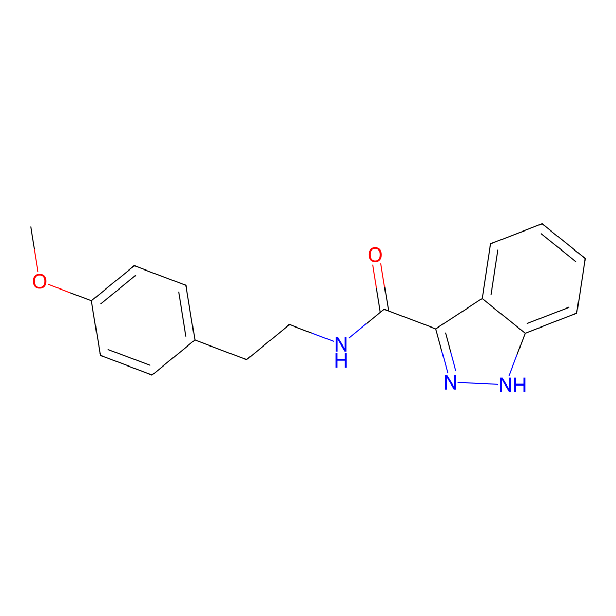 N-[2-(4-methoxyphenyl)ethyl]-1H-indazole-3-carboxamide molecular structure, CAS 793713-10-7