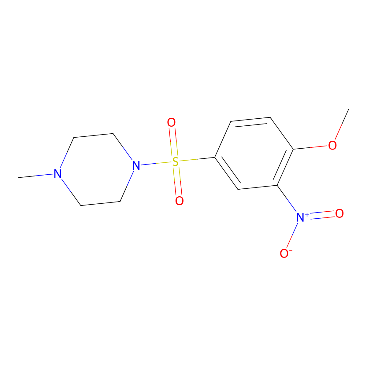 1-[(4-Methoxy-3-nitrophenyl)sulfonyl]-4-methylpiperazine molecular structure, CAS 793715-98-7