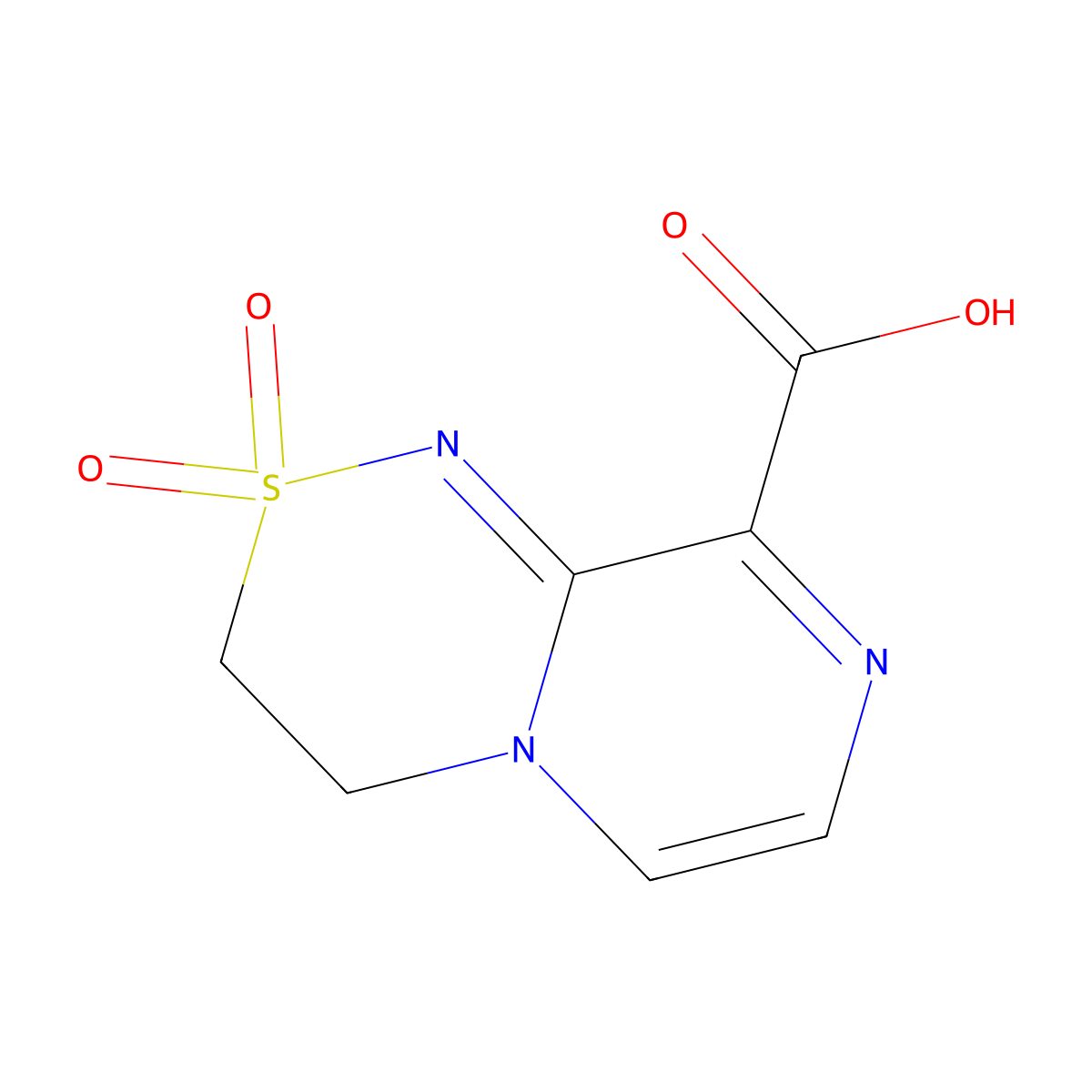 3,4-Dihydropyrazino[2,1-c][1,2,4]thiadiazine-9-carboxylic acid 2,2-dioxide molecular structure, CAS 793716-00-4