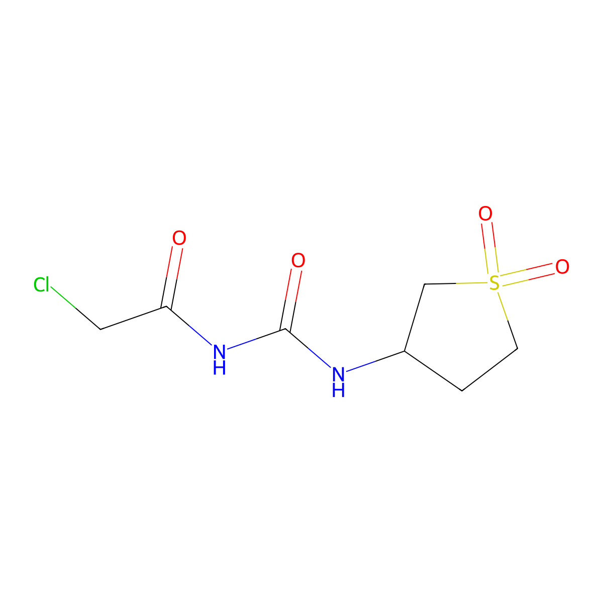 3-(2-Chloroacetyl)-1-(1,1-dioxo-1lambda6-thiolan-3-yl)urea molecular structure, CAS 793716-01-5