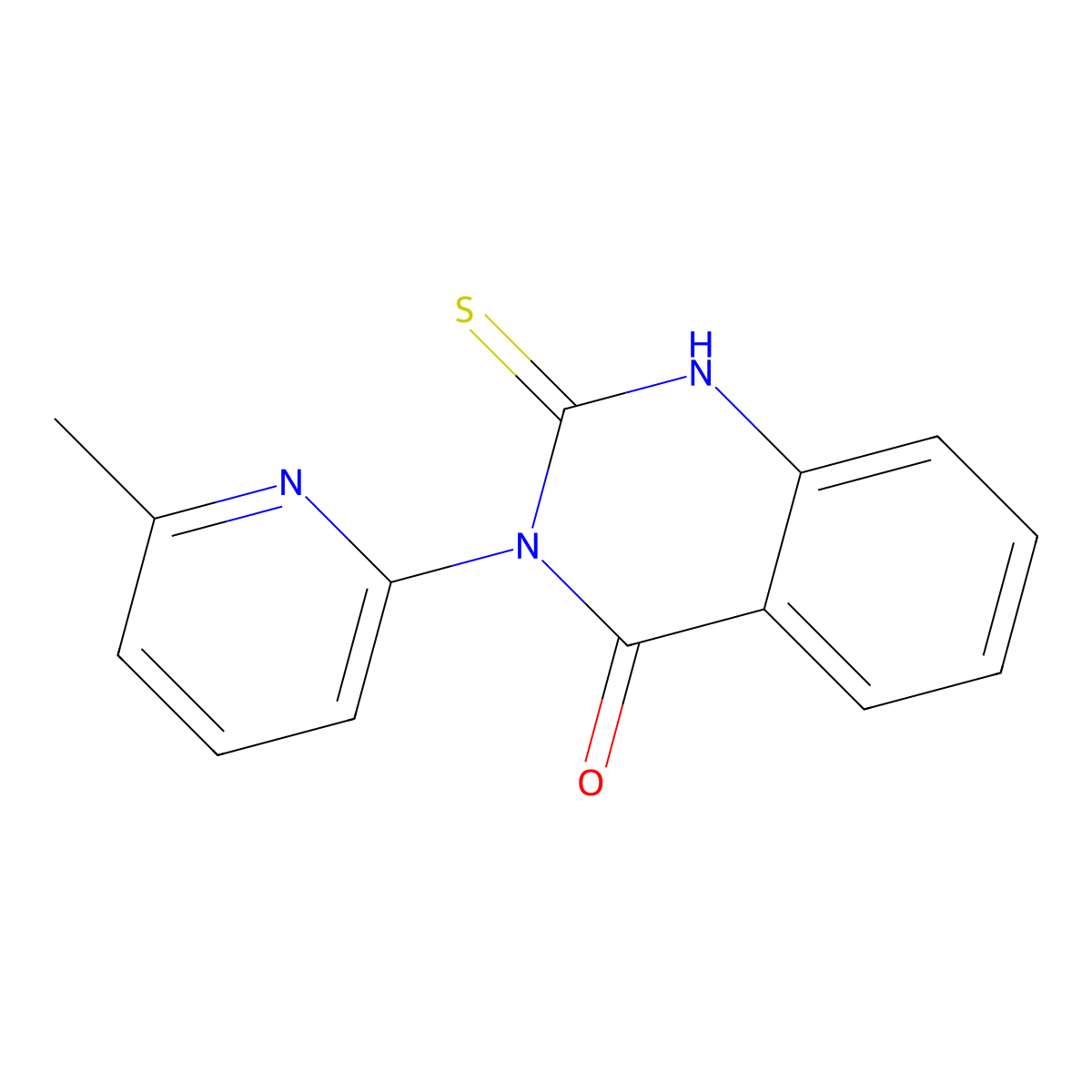 2,3-Dihydro-3-(6-methyl-2-pyridinyl)-2-thioxo-4(1H)-quinazolinone molecular structure, CAS 793716-10-6