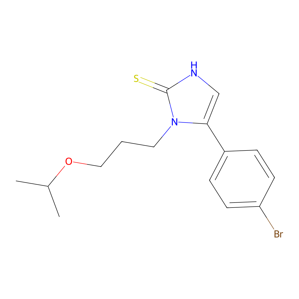 5-(4-bromophenyl)-1-[3-(propan-2-yloxy)propyl]-1H-imidazole-2-thiol molecular structure, CAS 793716-12-8