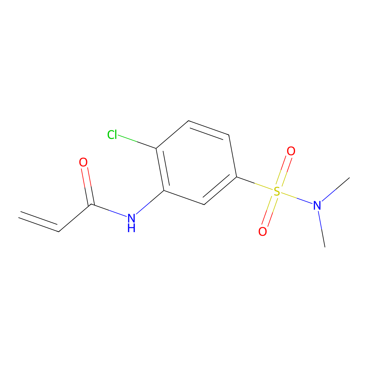 N-[2-chloro-5-(dimethylsulfamoyl)phenyl]prop-2-enamide molecular structure, CAS 793719-01-4