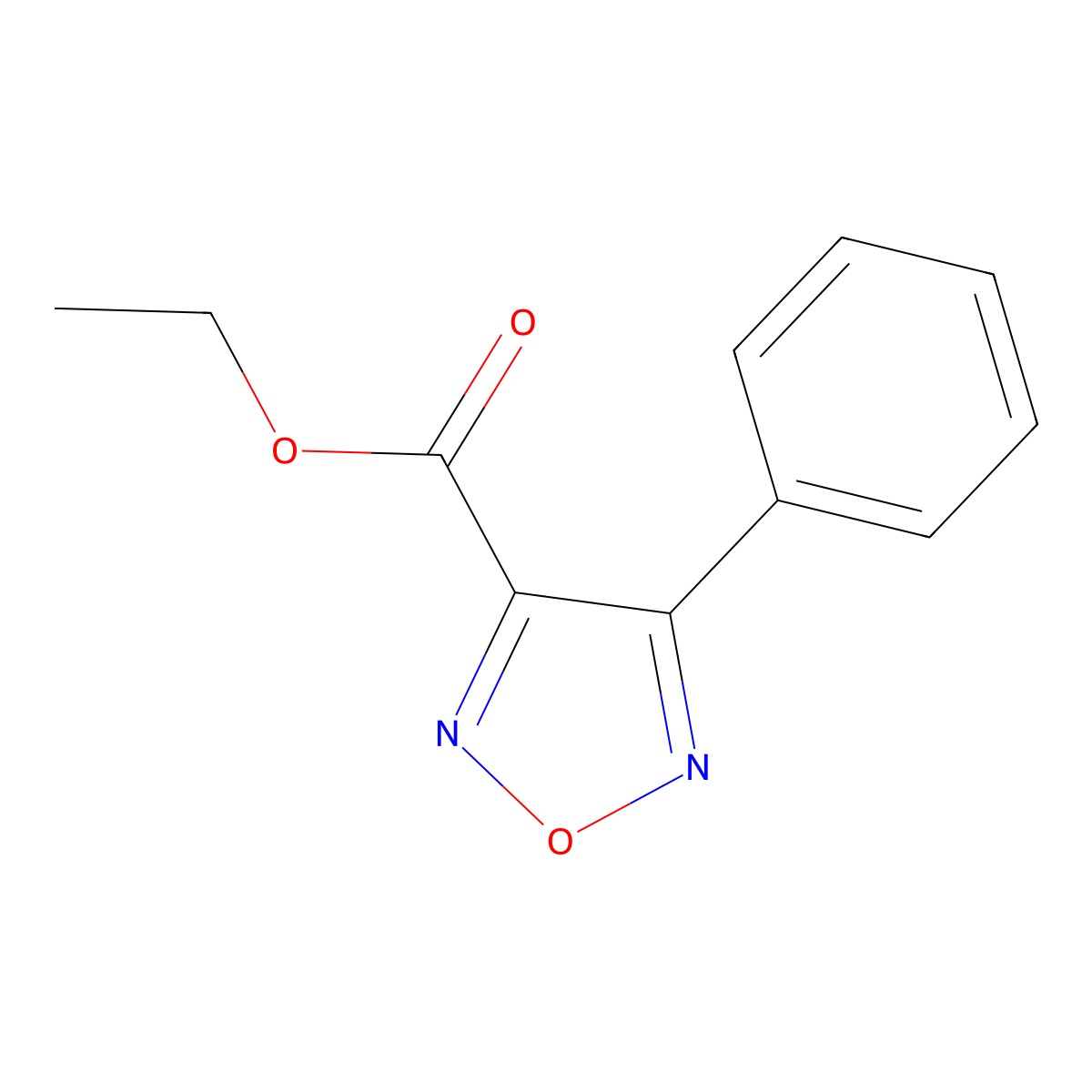 Ethyl 4-phenyl-1,2,5-oxadiazole-3-carboxylate molecular structure, CAS 793724-14-8