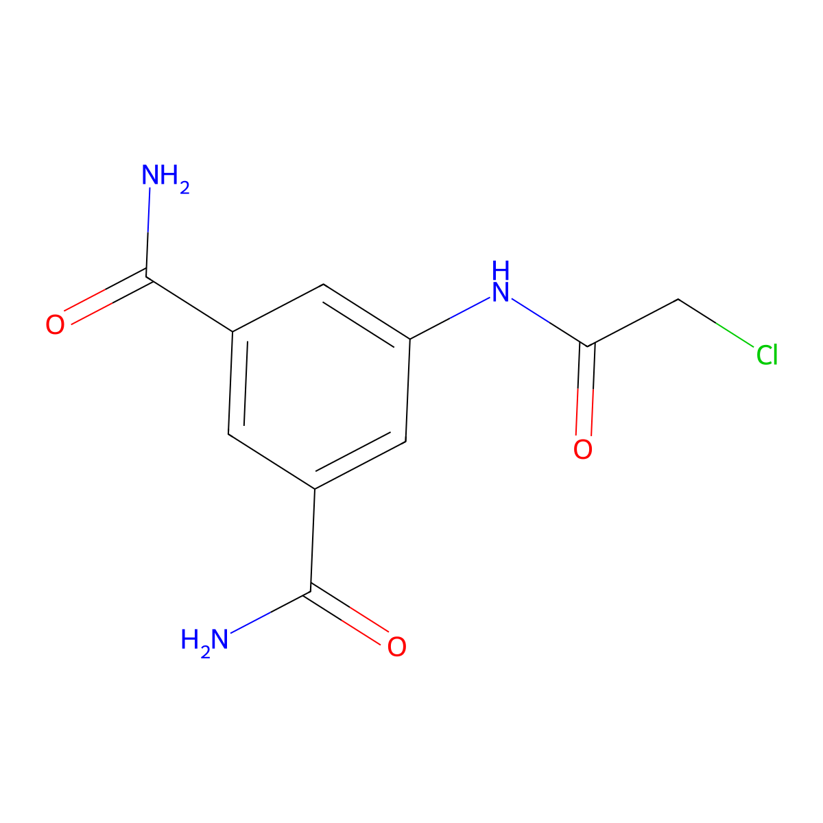 5-[(2-Chloroacetyl)amino]benzene-1,3-dicarboxamide molecular structure, CAS 793727-48-7