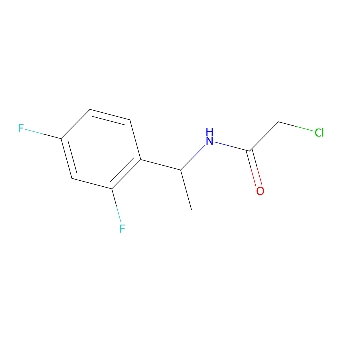 2-chloro-N-[1-(2,4-difluorophenyl)ethyl]acetamide molecular structure, CAS 793727-51-2