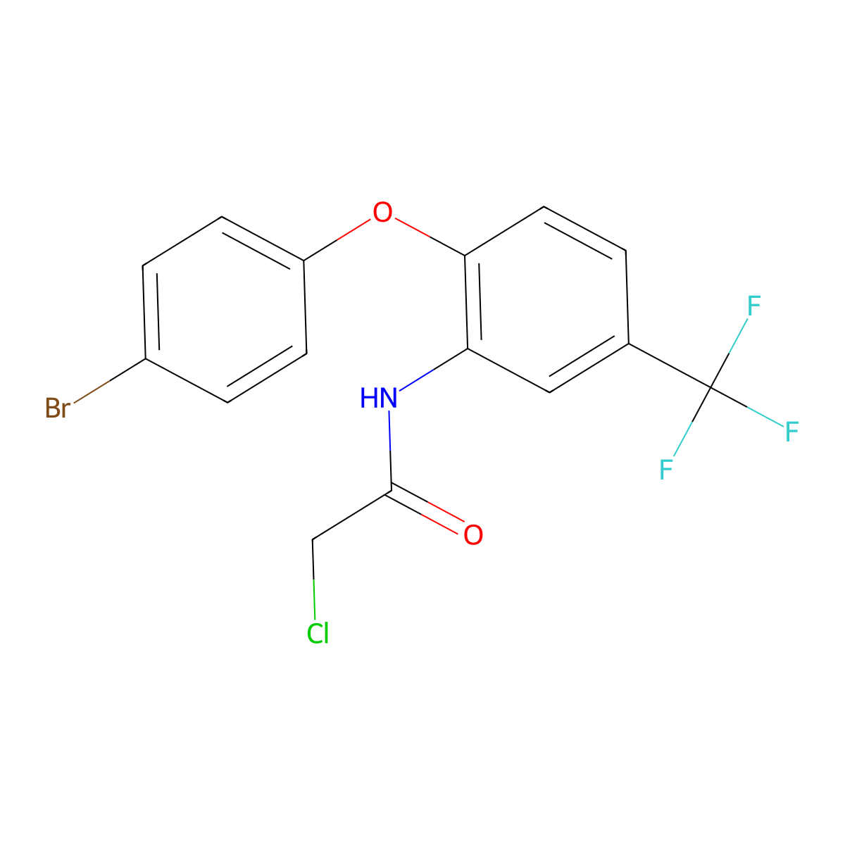 N-[2-(4-bromophenoxy)-5-(trifluoromethyl)phenyl]-2-chloroacetamide molecular structure, CAS 793727-56-7
