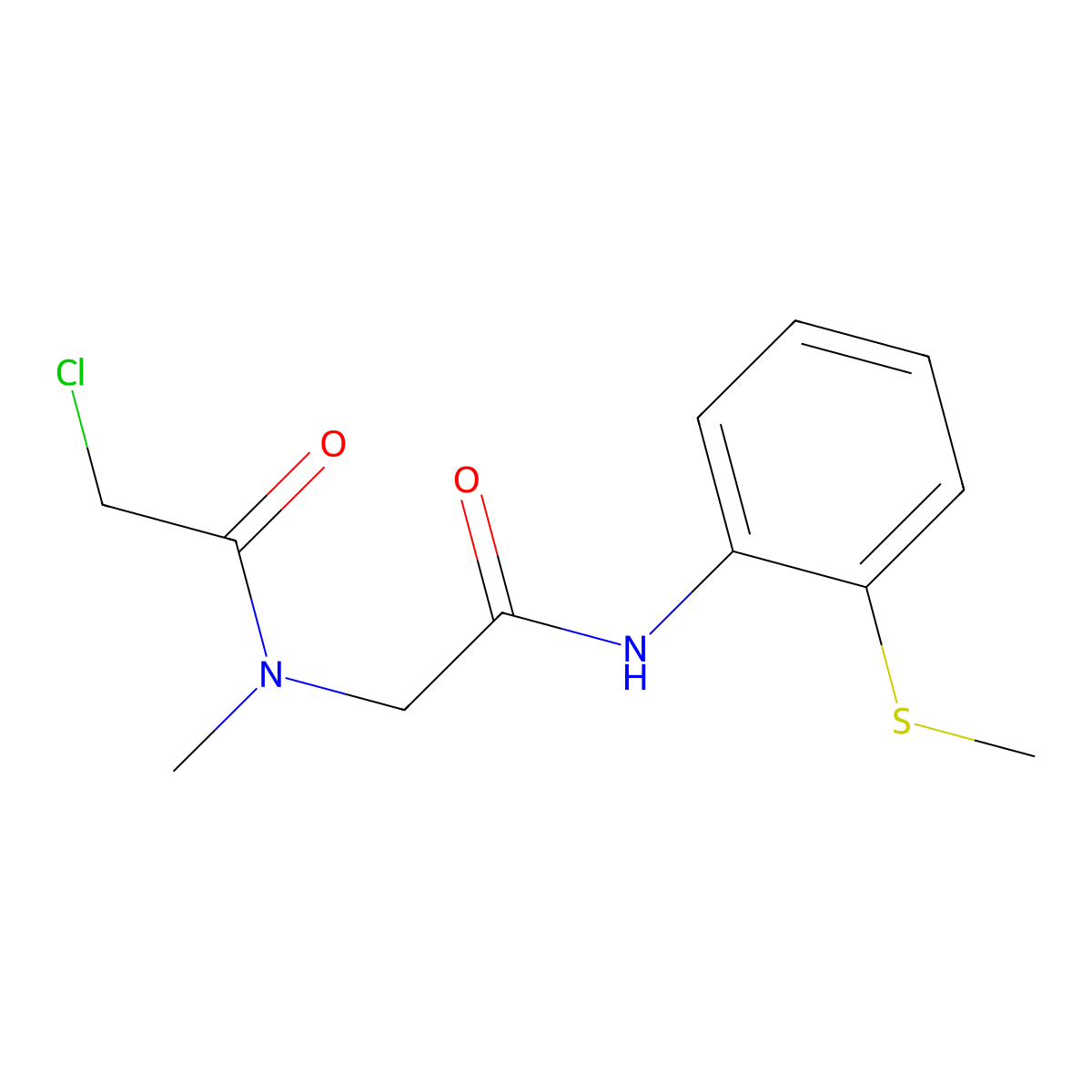 2-chloro-N-methyl-N-({[2-(methylsulfanyl)phenyl]carbamoyl}methyl)acetamide molecular structure, CAS 793727-61-4