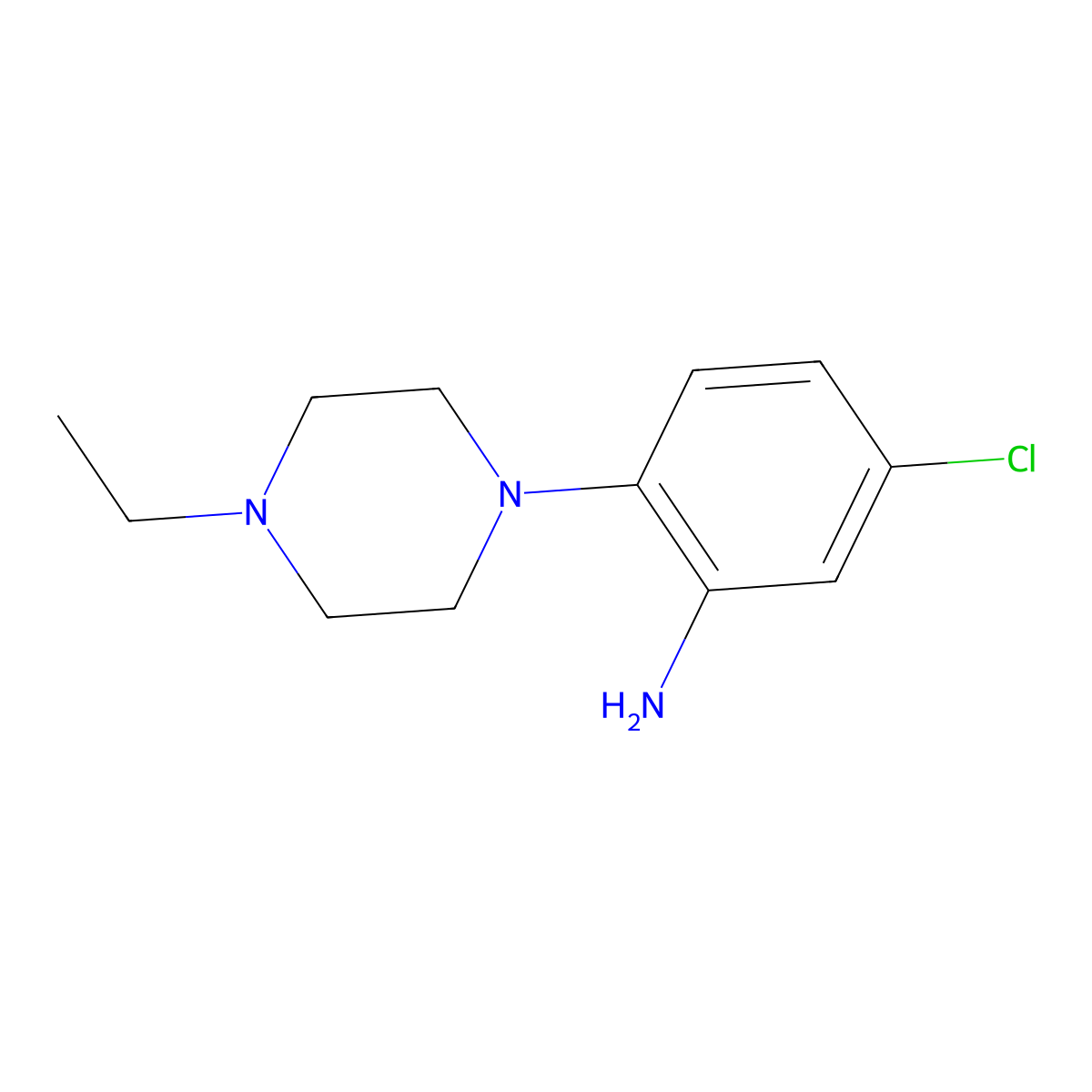 5-Chloro-2-(4-ethylpiperazin-1-yl)aniline molecular structure, CAS 793727-81-8