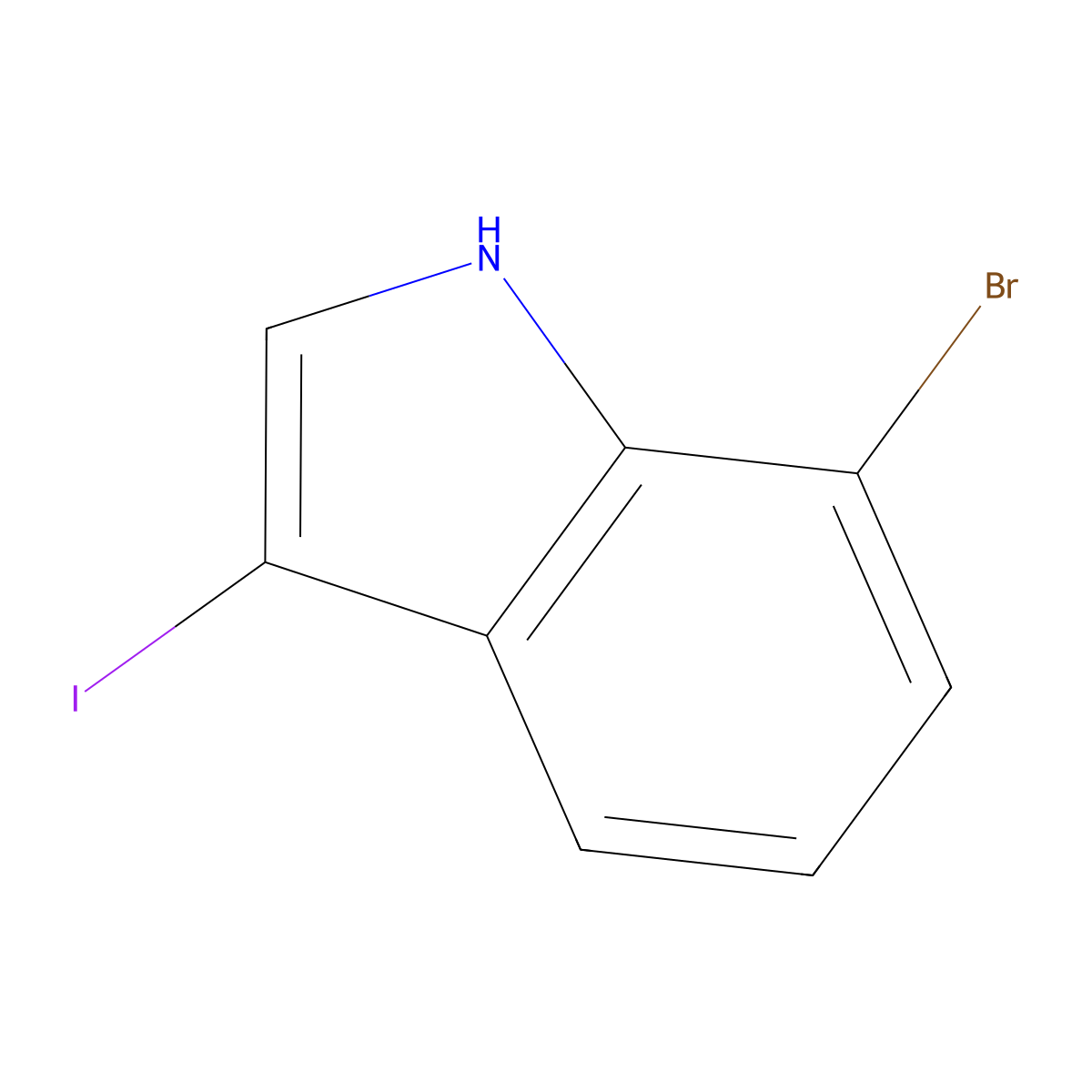 7-Bromo-3-iodo-1H-indole molecular structure, CAS 793727-95-4