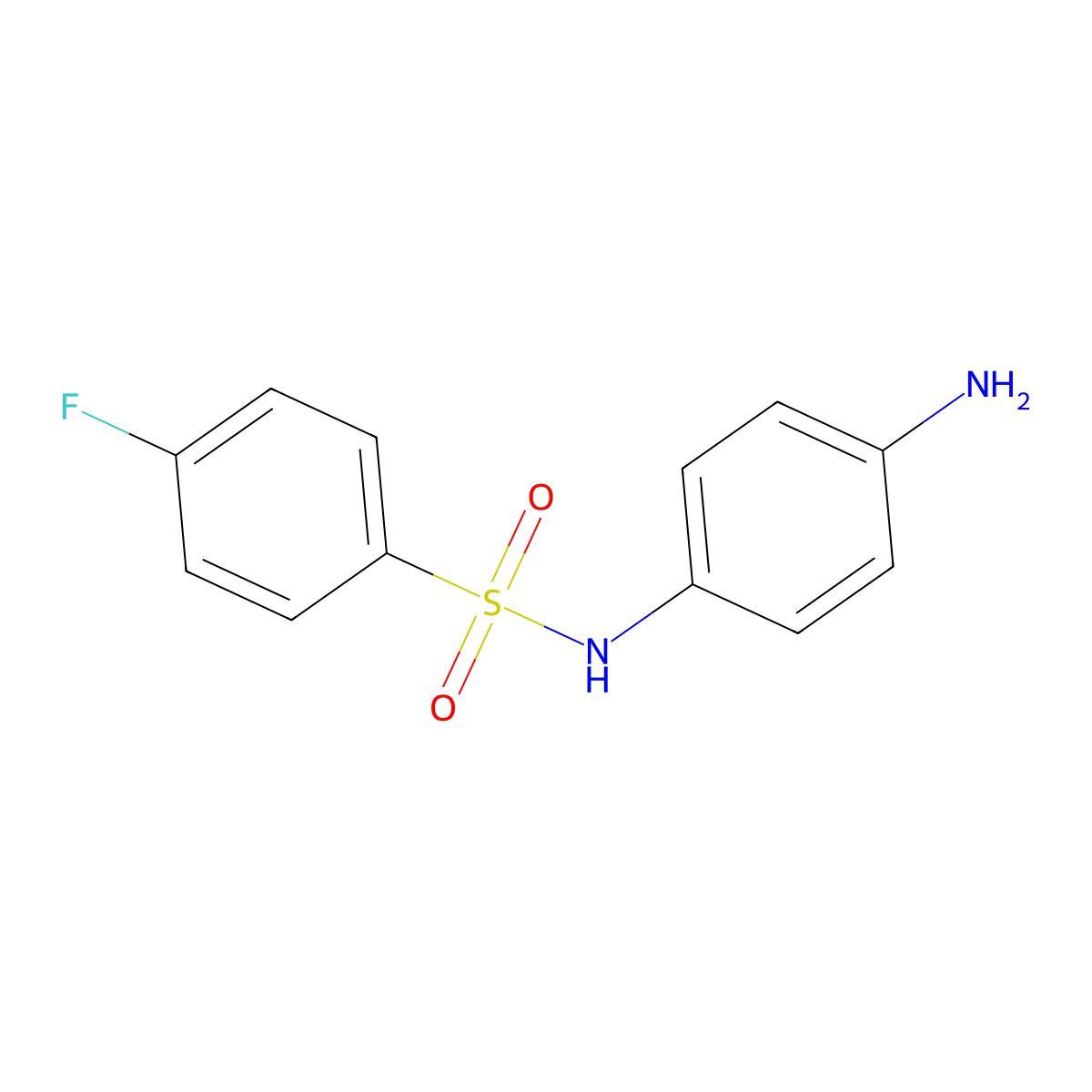 N-(4-aminophenyl)-4-fluorobenzene-1-sulfonamide molecular structure, CAS 793727-98-7