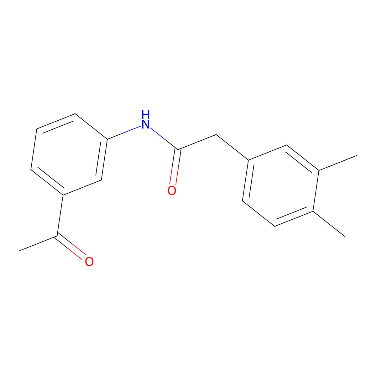 N-(3-acetylphenyl)-2-(3,4-dimethylphenyl)acetamide molecular structure, CAS 793728-68-4