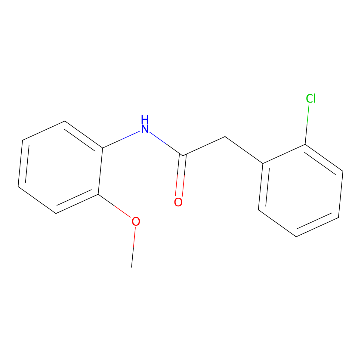2-(2-chlorophenyl)-N-(2-methoxyphenyl)acetamide molecular structure, CAS 793731-55-2