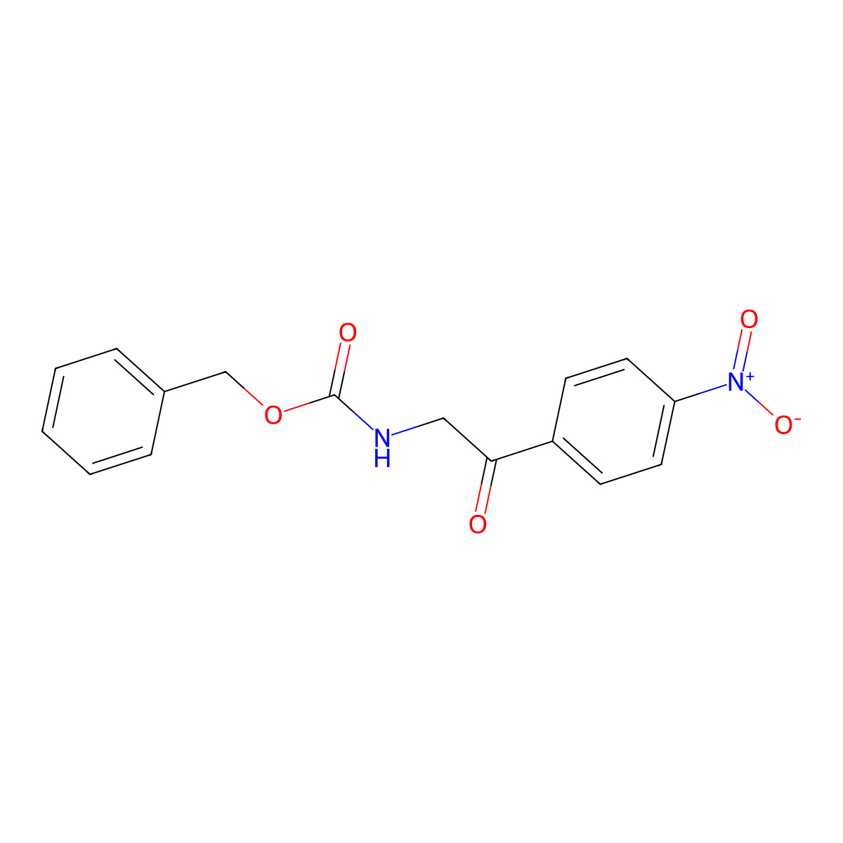 benzyl N-[2-(4-nitrophenyl)-2-oxoethyl]carbamate molecular structure, CAS 79376-78-6