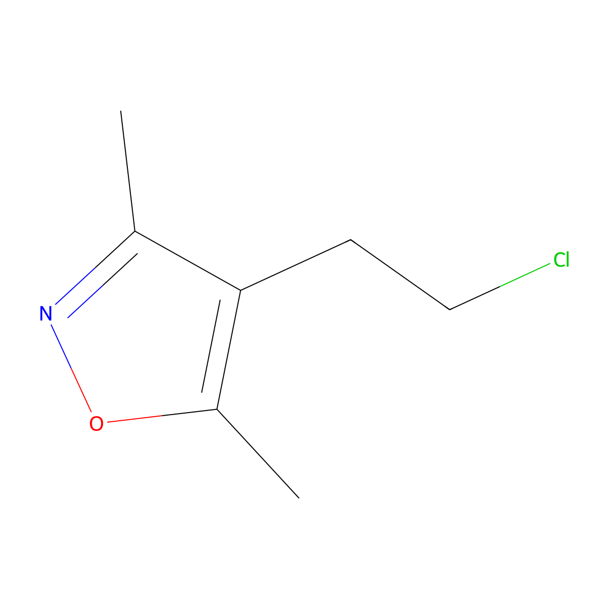 4-(2-Chloroethyl)-3,5-dimethylisoxazole molecular structure, CAS 79379-02-5