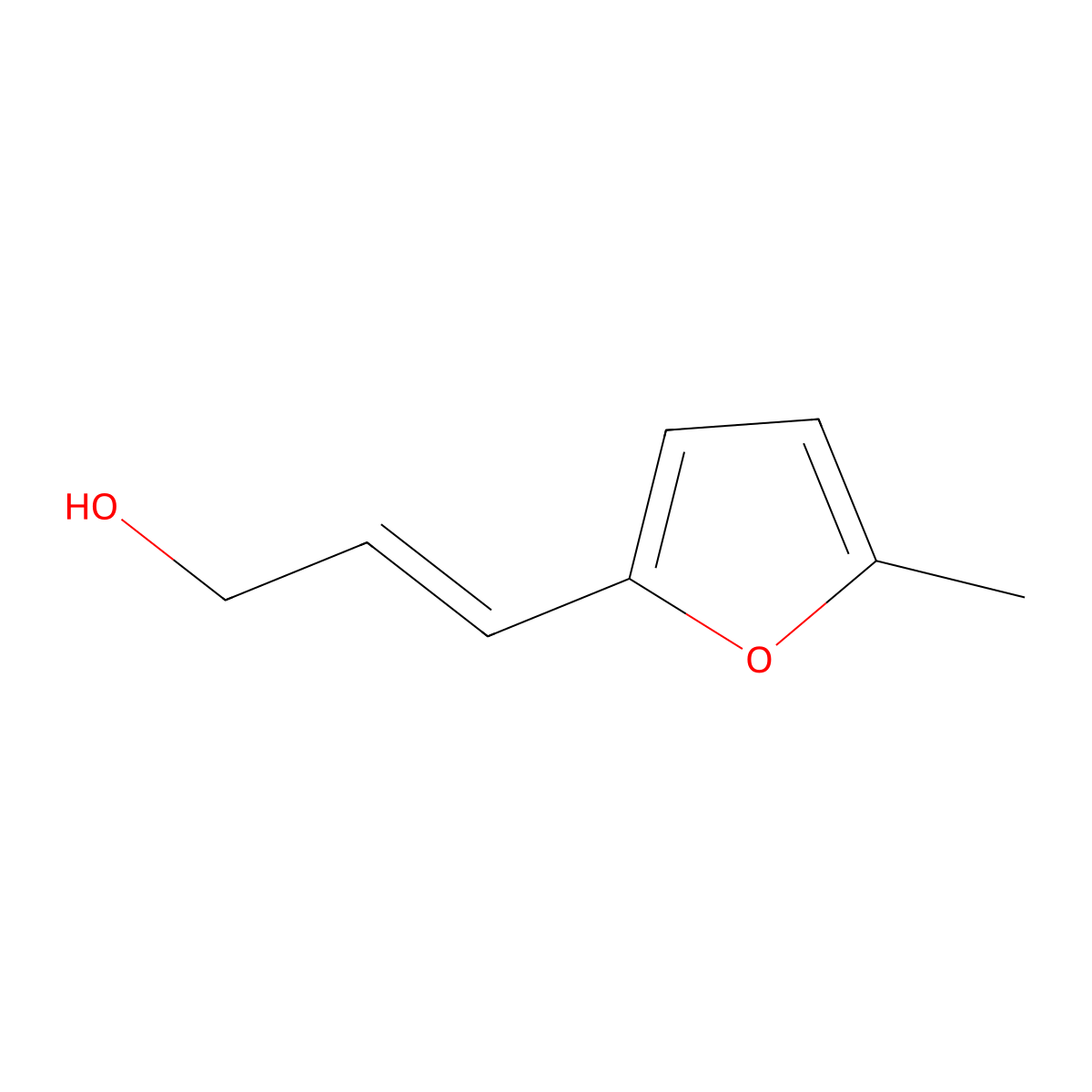 3-(5-Methylfuran-2-yl)prop-2-en-1-ol molecular structure, CAS 79380-03-3
