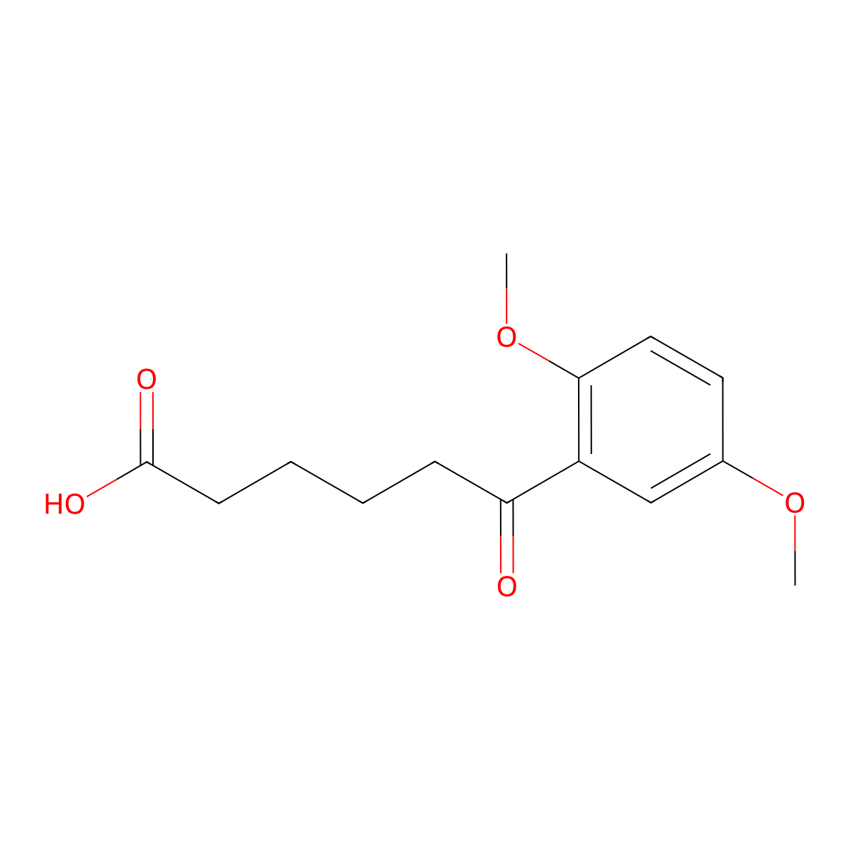6-(2,5-Dimethoxyphenyl)-6-oxohexanoic acid molecular structure, CAS 79381-16-1