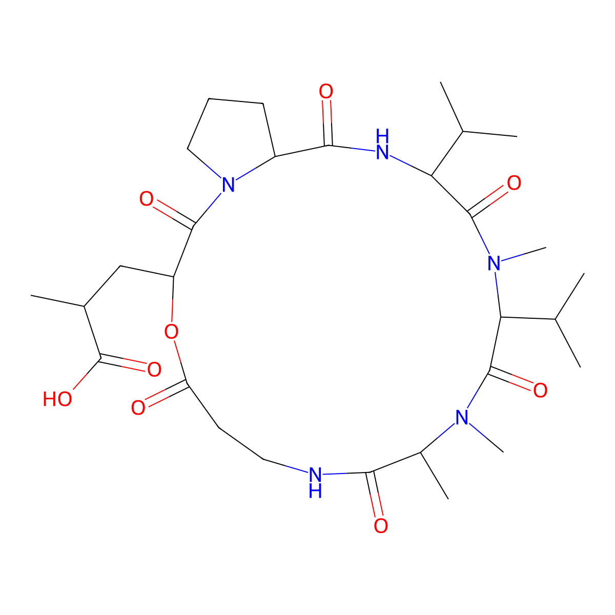 Destruxin D2 molecular structure, CAS 79385-97-0