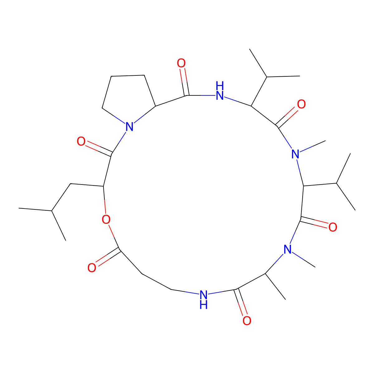 Destruxin B2 6 molecular structure, CAS 79386-00-8
