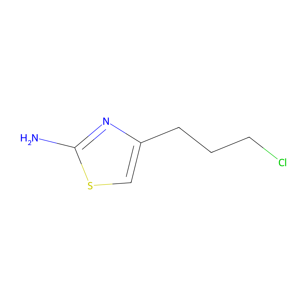 4-(3-Chloropropyl)-1,3-thiazol-2-amine molecular structure, CAS 79386-91-7