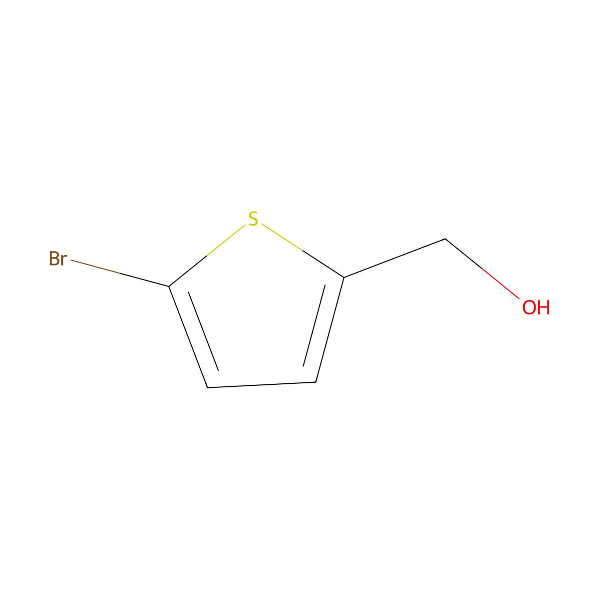 (5-Bromothiophen-2-yl)methanol molecular structure, CAS 79387-71-6